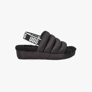 Ugg Puff Yeah Women Slippers Black (0123GMTWH)